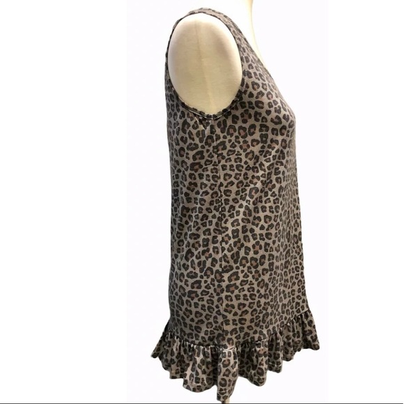 Entro Womens Leopard Print Sleeveless Knit Top - Picture 3 of 12